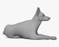 Liegender Deutscher Schäferhund 3D-Modell