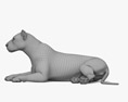 Leão mentiroso Modelo 3d