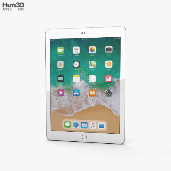 Apple iPad 9.7-inch (2018) Silver Modello 3D