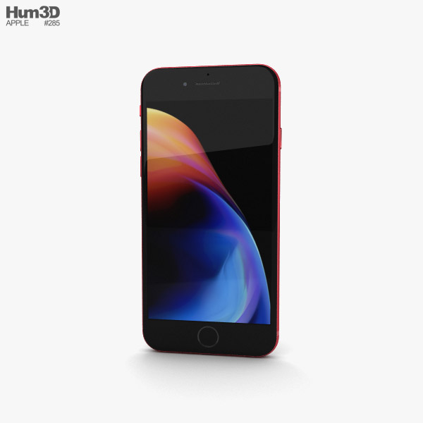 Apple iPhone 8 Red 3D model
