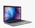 Apple MacBook Pro 13 inch (2018) Touch Bar Silver 3D 모델 