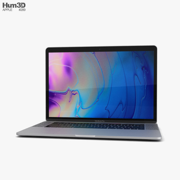 Apple MacBook Pro 15 inch (2018) Silver Modèle 3D