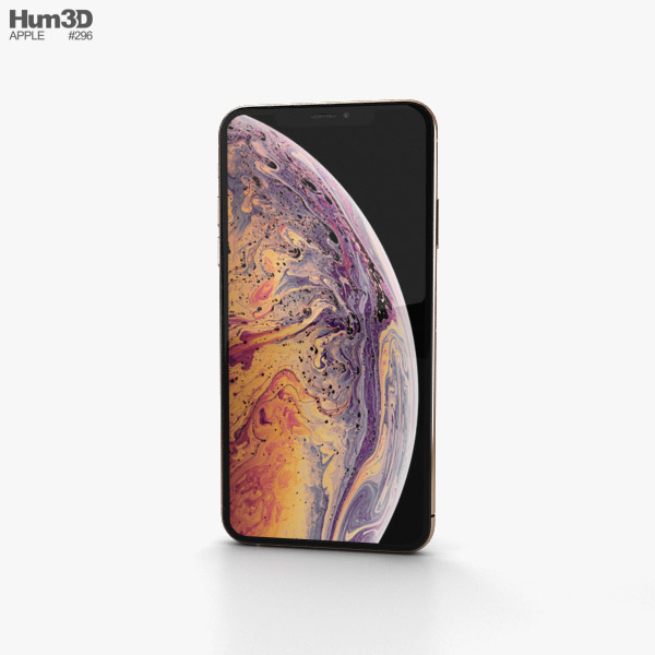 Apple iPhone XS Max Gold 3D 모델 