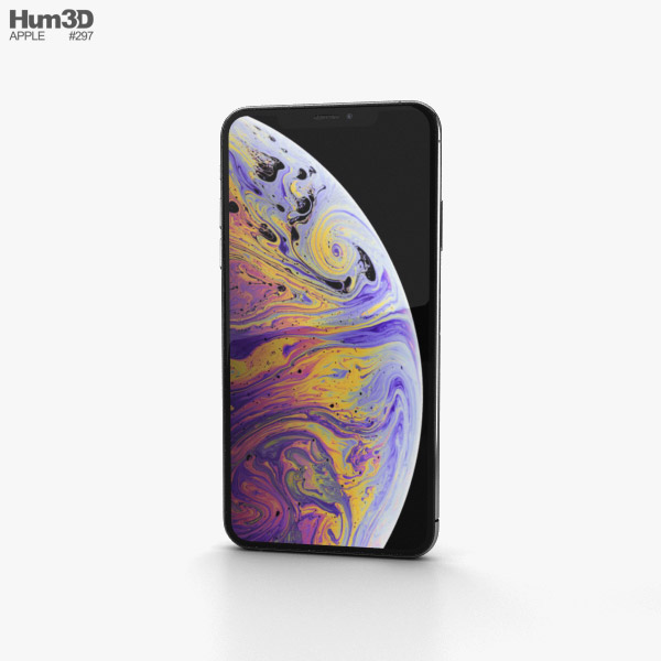 Apple iPhone XS Max Silver 3D model