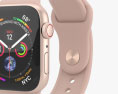 Apple Watch Series 4 40mm Gold Aluminum Case with Pink Sand Sport Band 3D-Modell