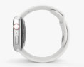 Apple Watch Series 4 40mm Silver Aluminum Case with White Sport Band 3d model