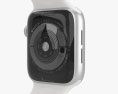 Apple Watch Series 4 40mm Silver Aluminum Case with White Sport Band 3d model