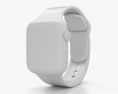 Apple Watch Series 4 40mm Silver Aluminum Case with White Sport Band 3d model