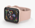 Apple Watch Series 4 44mm Gold Aluminum Case with Pink Sand Sport Band 3d model