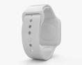 Apple Watch Series 4 44mm Silver Aluminum Case with White Sport Band 3d model