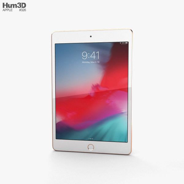 Apple iPad mini (2019) Cellular Gold 3D 모델 