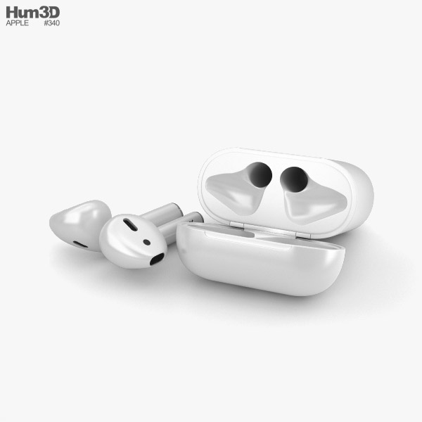 Apple AirPods 2nd gen 3D model - Electronics on Hum3D