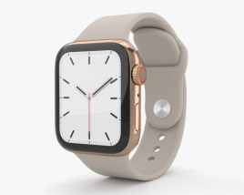 Apple Watch Series 5 40mm Gold Stainless Steel Case with Sport Band 3D model