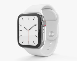Apple Watch Series 5 40mm Stainless Steel Case with Sport Band 3D model