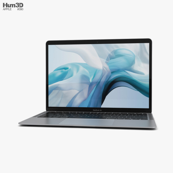 Apple MacBook Air (2020) Silver 3D 모델 