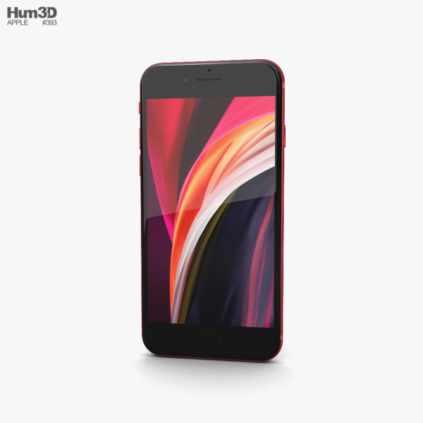Apple iPhone SE (2020) Red 3D model
