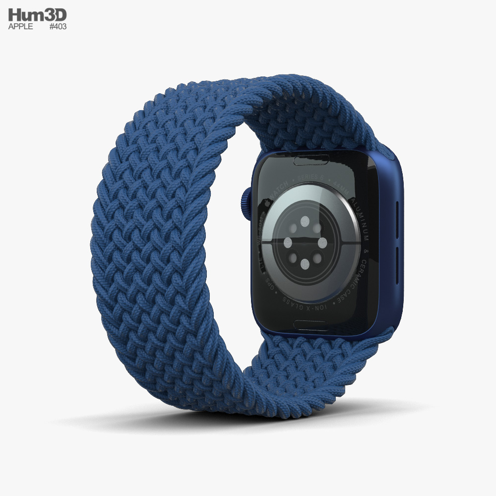 Apple Watch Series 6 44mm Aluminum Blue 3D model - Electronics on