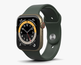 Apple Watch Series 6 44mm Stainless Steel Gold 3D 모델 