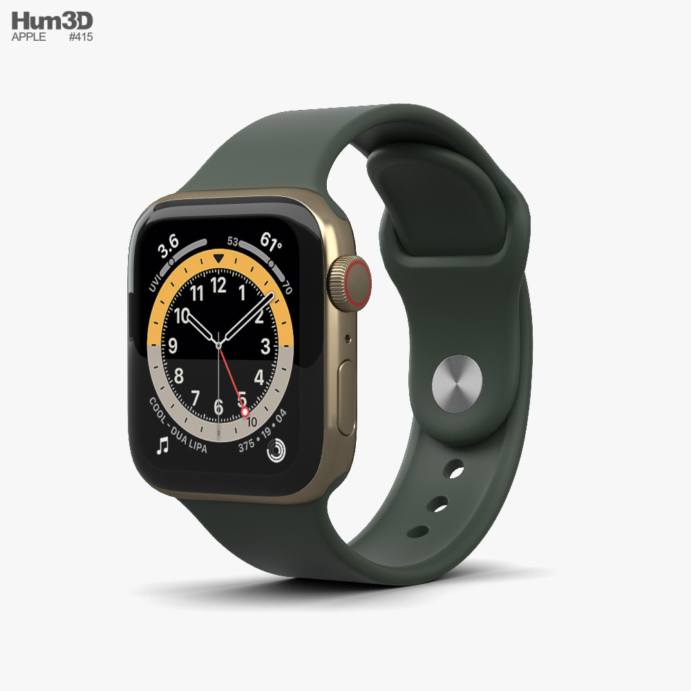 Apple Watch Series 6 40mm Stainless Steel Gold 3d model