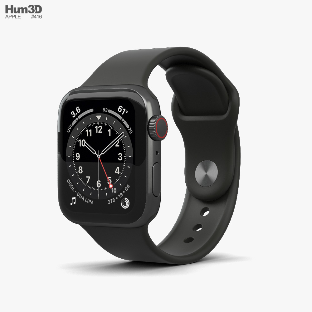 Apple Watch Series 6 40mm Stainless Steel Graphite 3d model