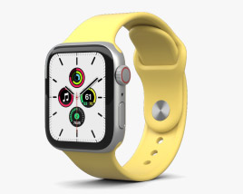 Apple Watch SE 40mm Aluminum Silver 3D model