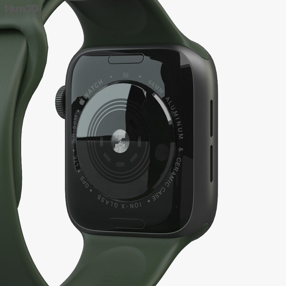 Apple Watch SE 44mm Aluminum Space Gray 3D model - Electronics on