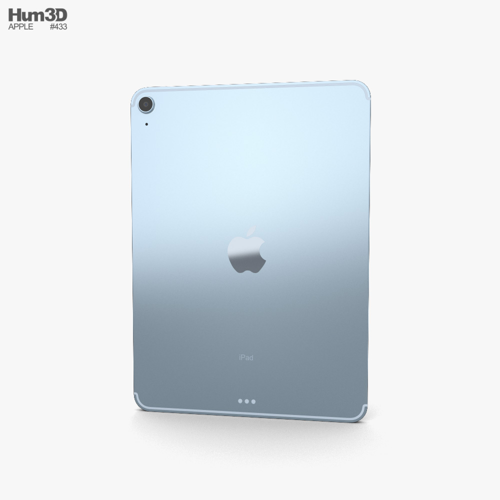Apple iPad Air 2020 Cellular Sky Blue 3D model - Electronics on Hum3D