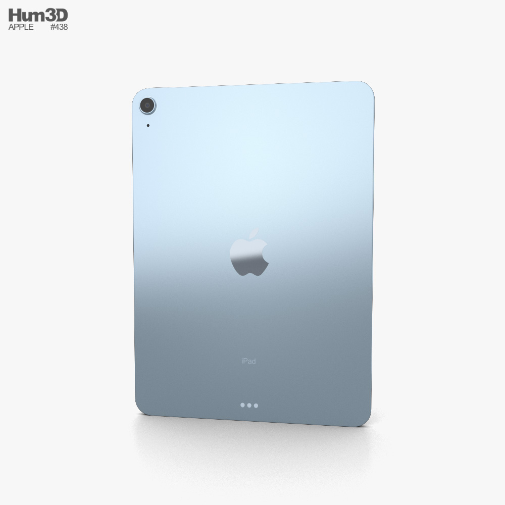 Apple Ipad Air 2020 Sky Blue 3d Model Electronics On Hum3d