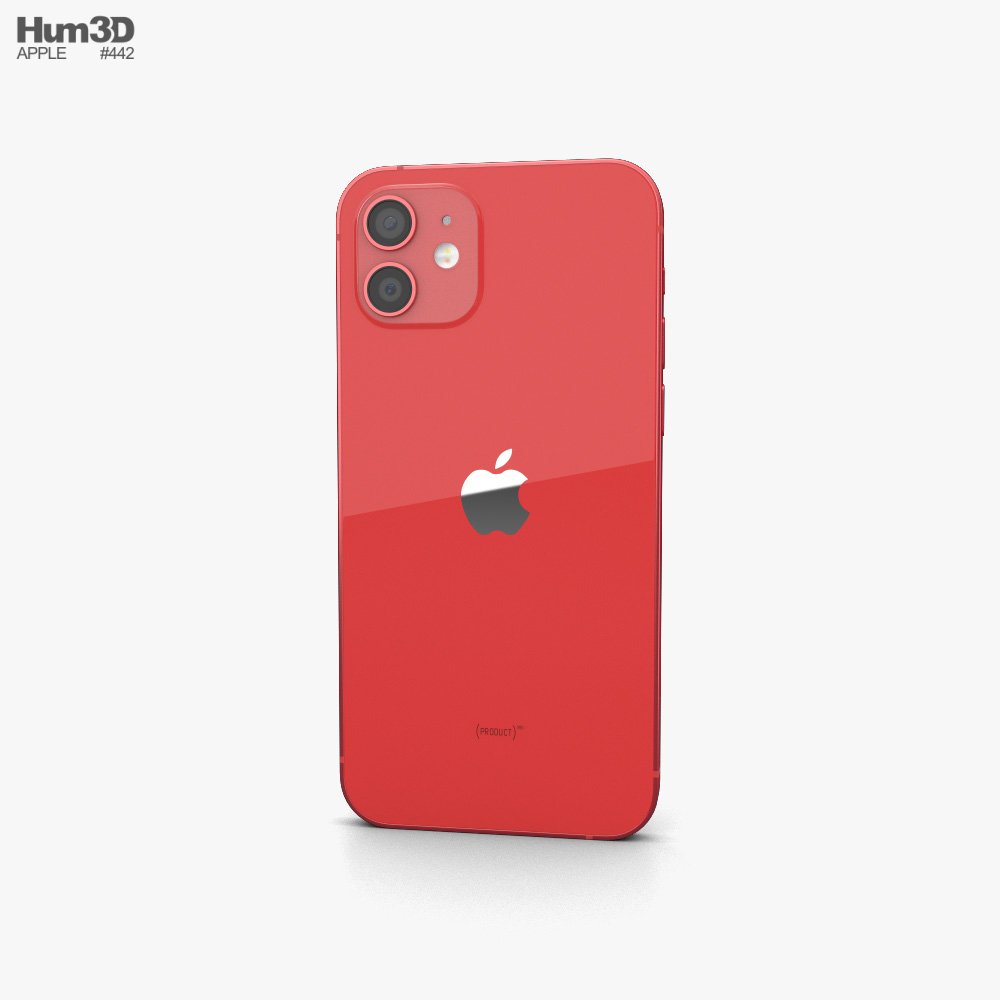 Apple iPhone 12 Red Modello 3D
