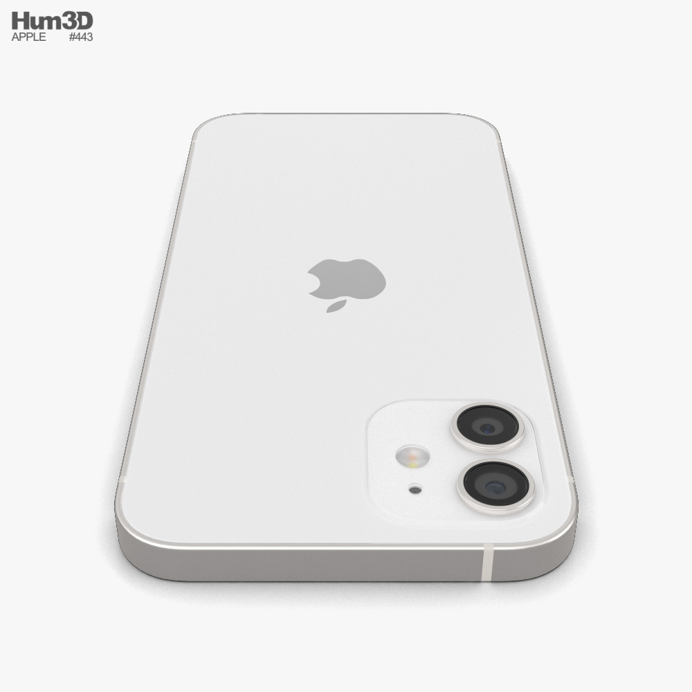 Apple Iphone 12 White 3d Model Electronics On Hum3d