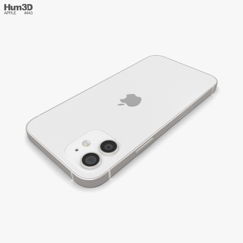 Apple Iphone 12 White 3d Model Electronics On Hum3d