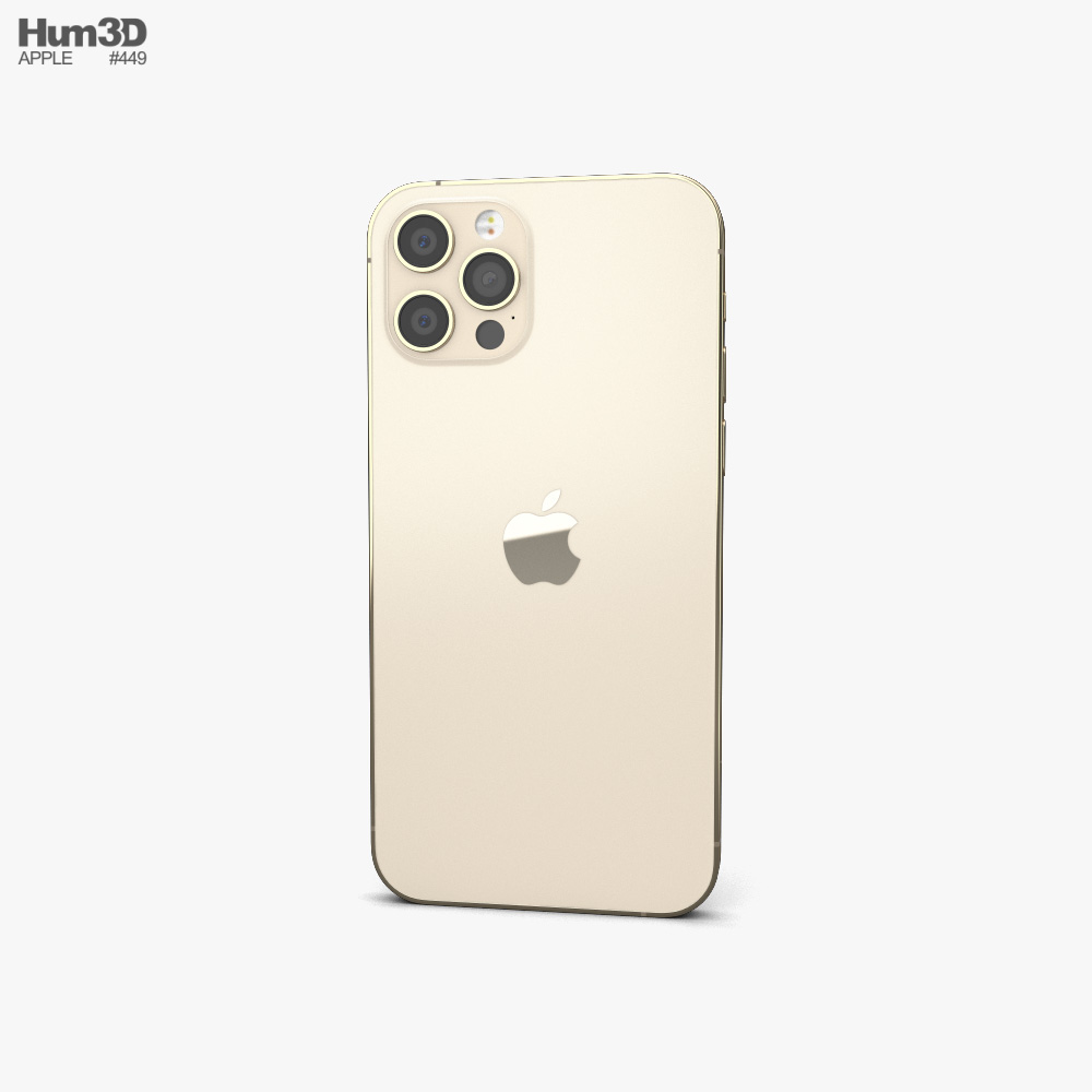 Apple Iphone 12 Pro Gold 3d Model Electronics On Hum3d