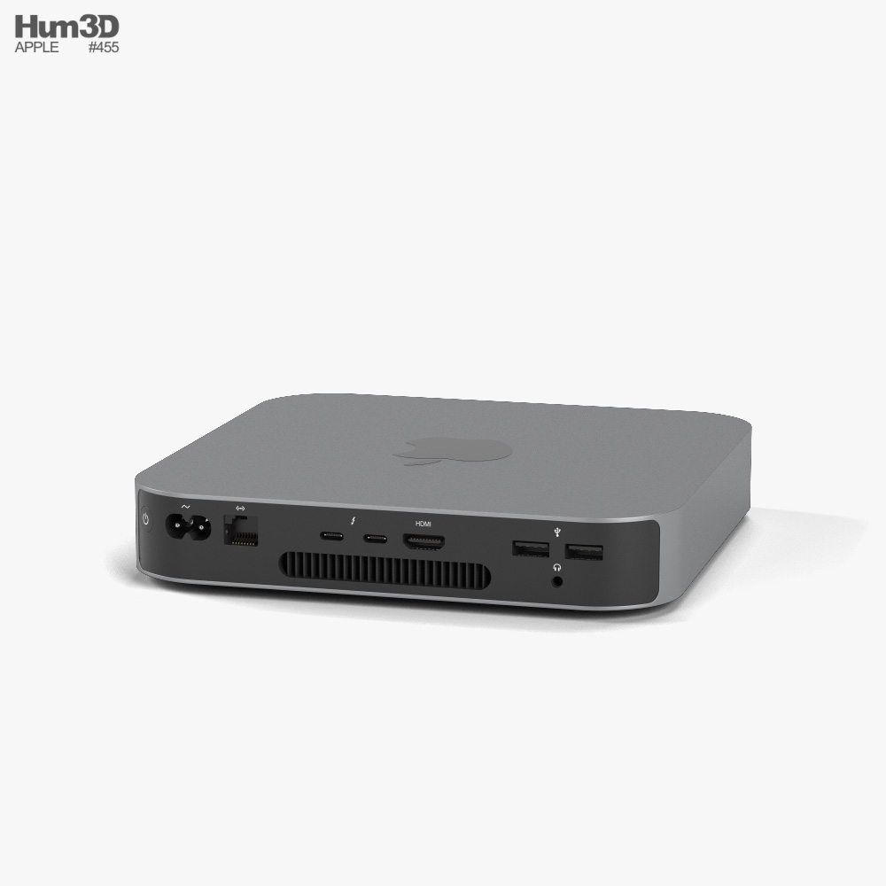Apple Mac mini 2020 M1 Silver Modello 3D