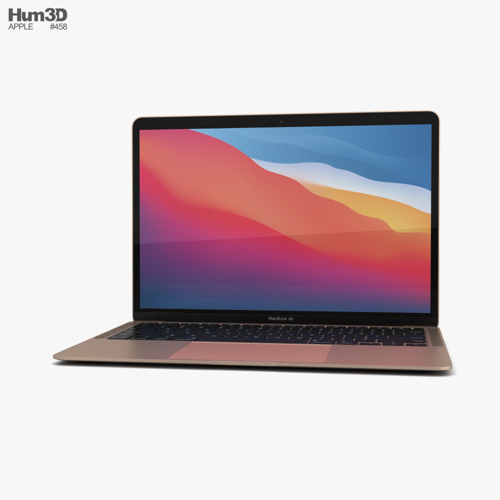 Apple MacBook Air 2020 M1 Gold 3D модель