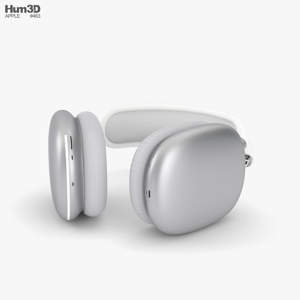 Apple Airpods Max Silver 3d Model Electronics On Hum3d