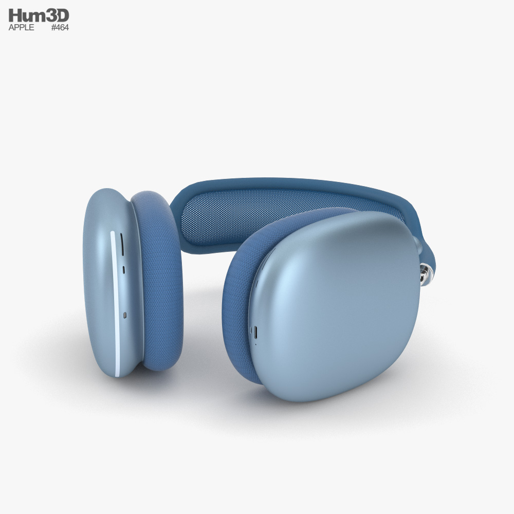 Apple AirPods Max Sky Blue 3D model - Electronics on Hum3D