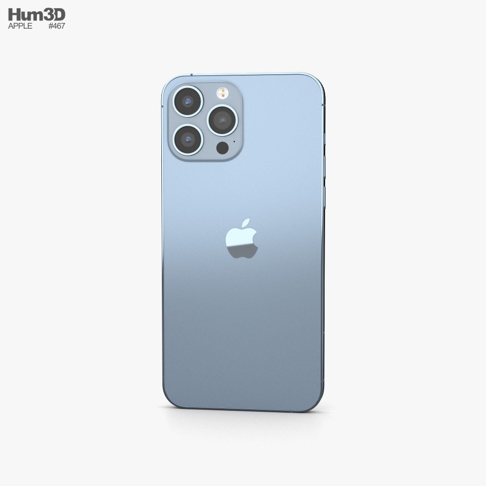 Apple iPhone 13 Pro Max Sierra Blue 3Dモデル