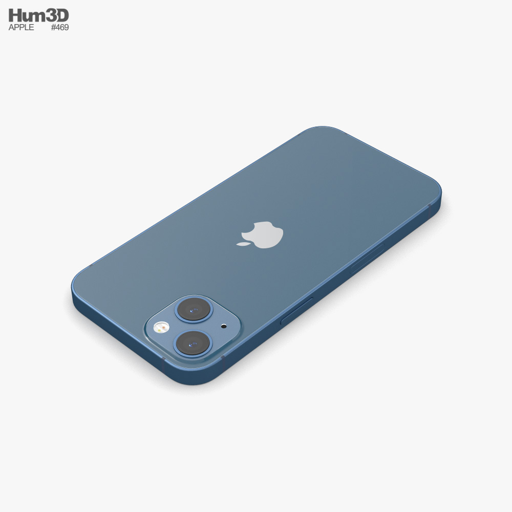 Apple iPhone 13 Blue 3D model Electronics on Hum3D