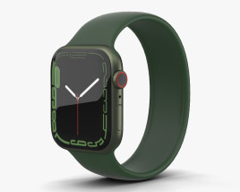 Apple Watch Series 7 45mm Green Aluminum Case with Solo Loop 3D модель
