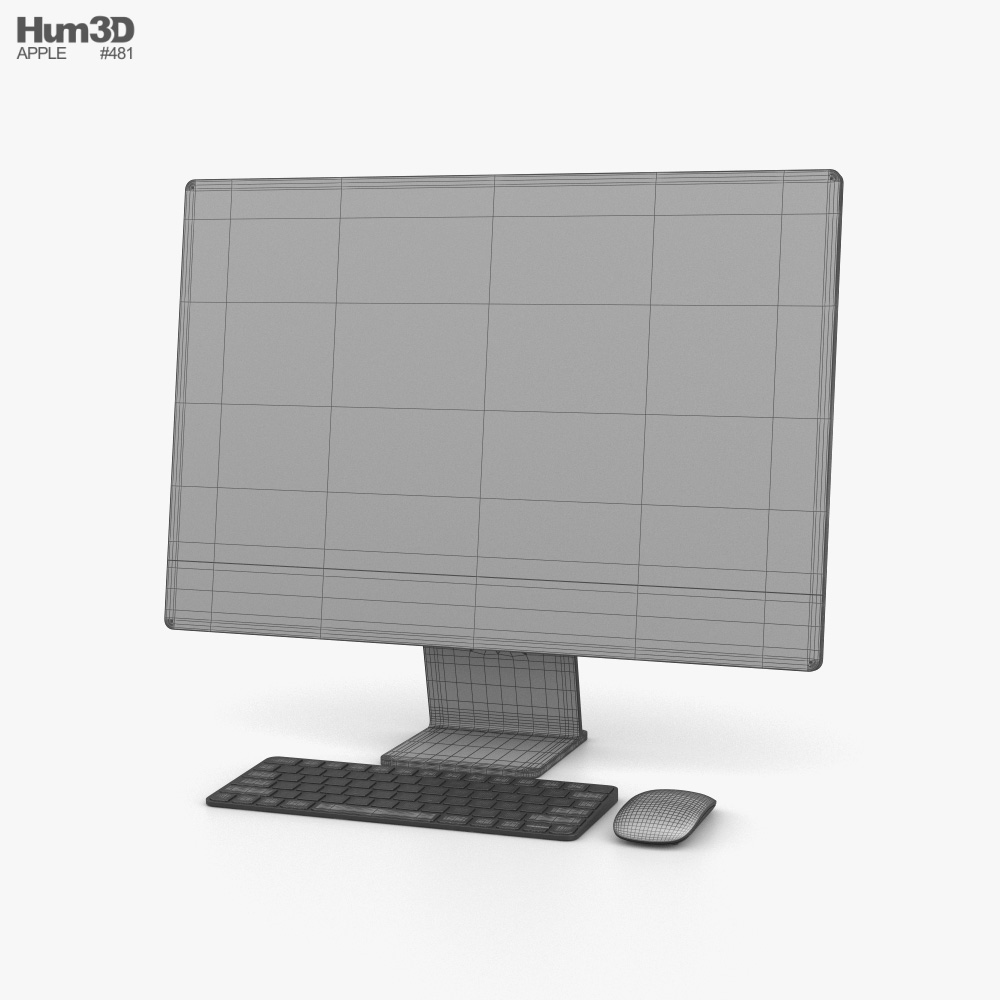 Apple iMac 24-inch 2021 Blue 3D model - Electronics on Hum3D