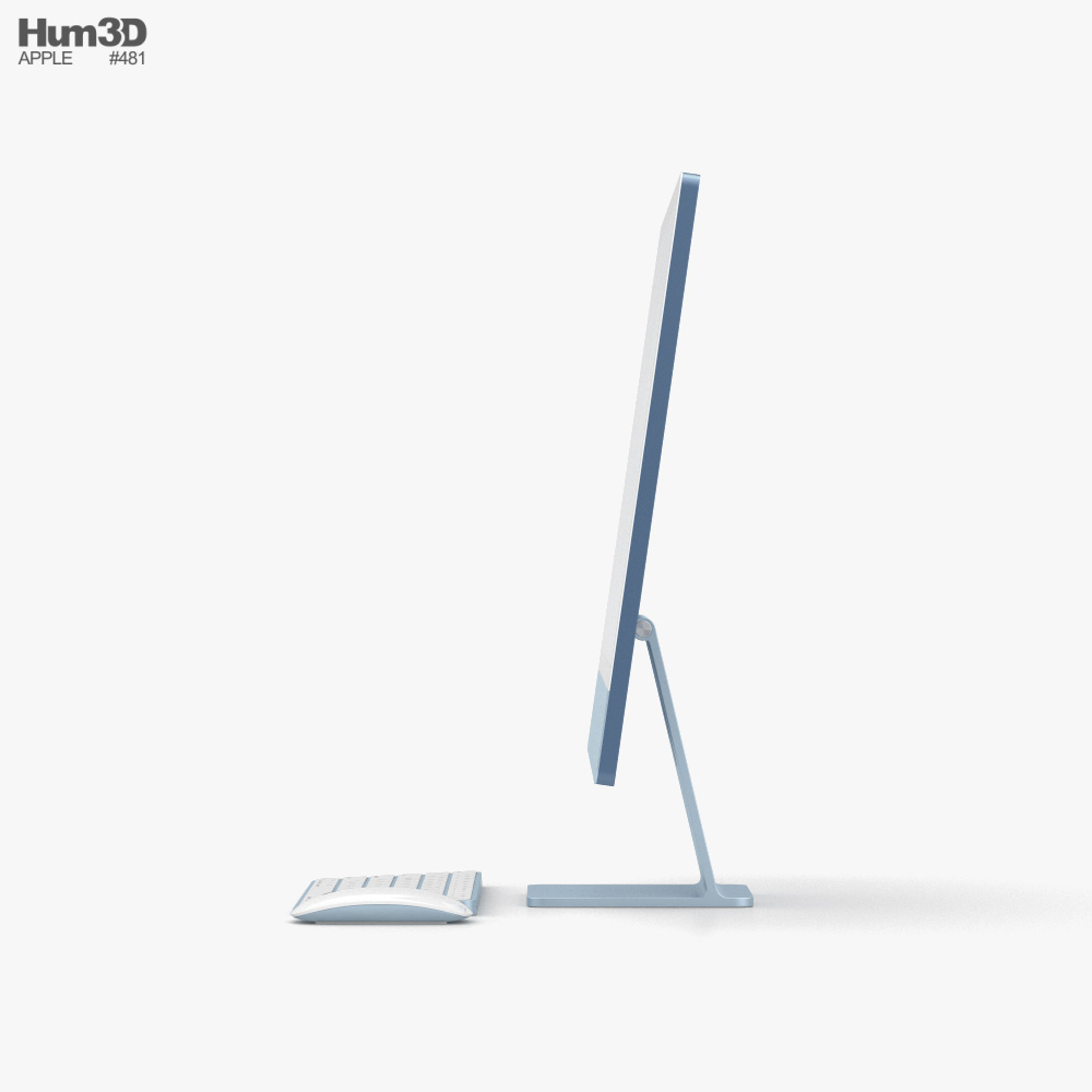Apple iMac 24-inch 2021 Blue 3D model - Electronics on Hum3D