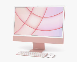 Apple iMac 24-inch 2021 Pink 3D 모델 