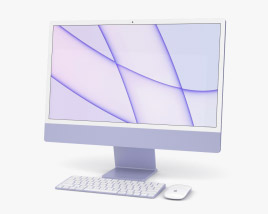 Apple iMac 24-inch 2021 Purple Modelo 3d