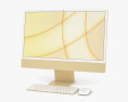 Apple iMac 24-inch 2021 Yellow 3d model
