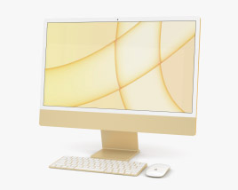 Apple iMac 24-inch 2021 Yellow 3D model