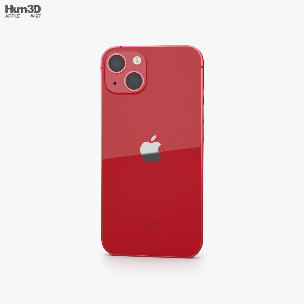 Apple iPhone 13 Red 3D 모델 