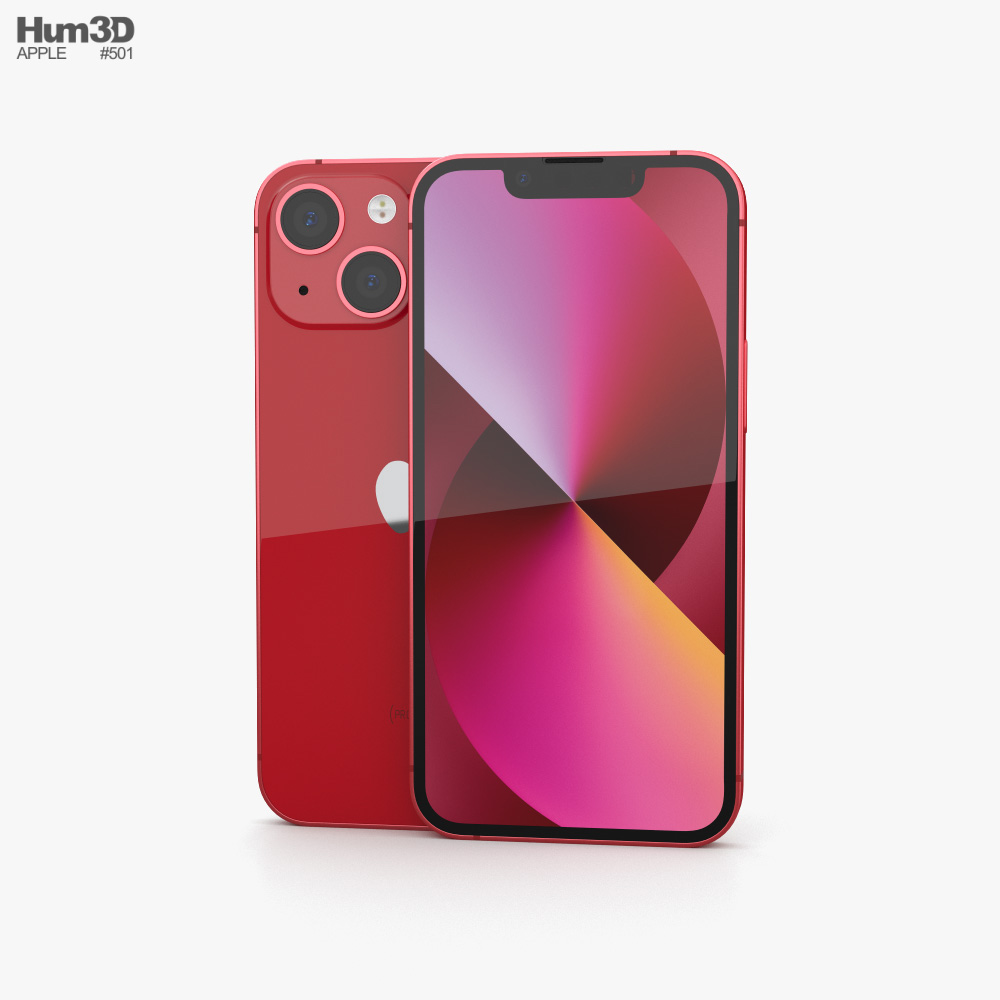 Apple iPhone 13 mini Red 3Dモデル