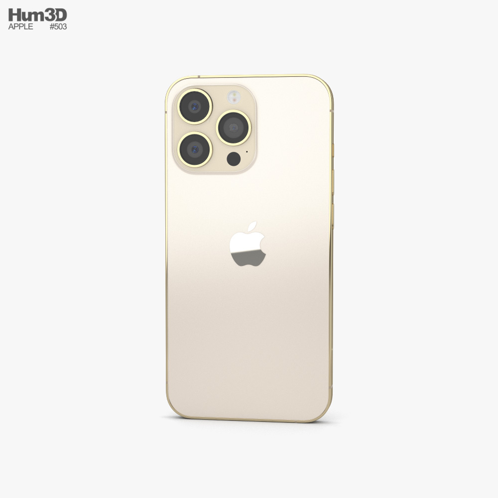 Apple iPhone 13 Pro Gold 3D 모델 