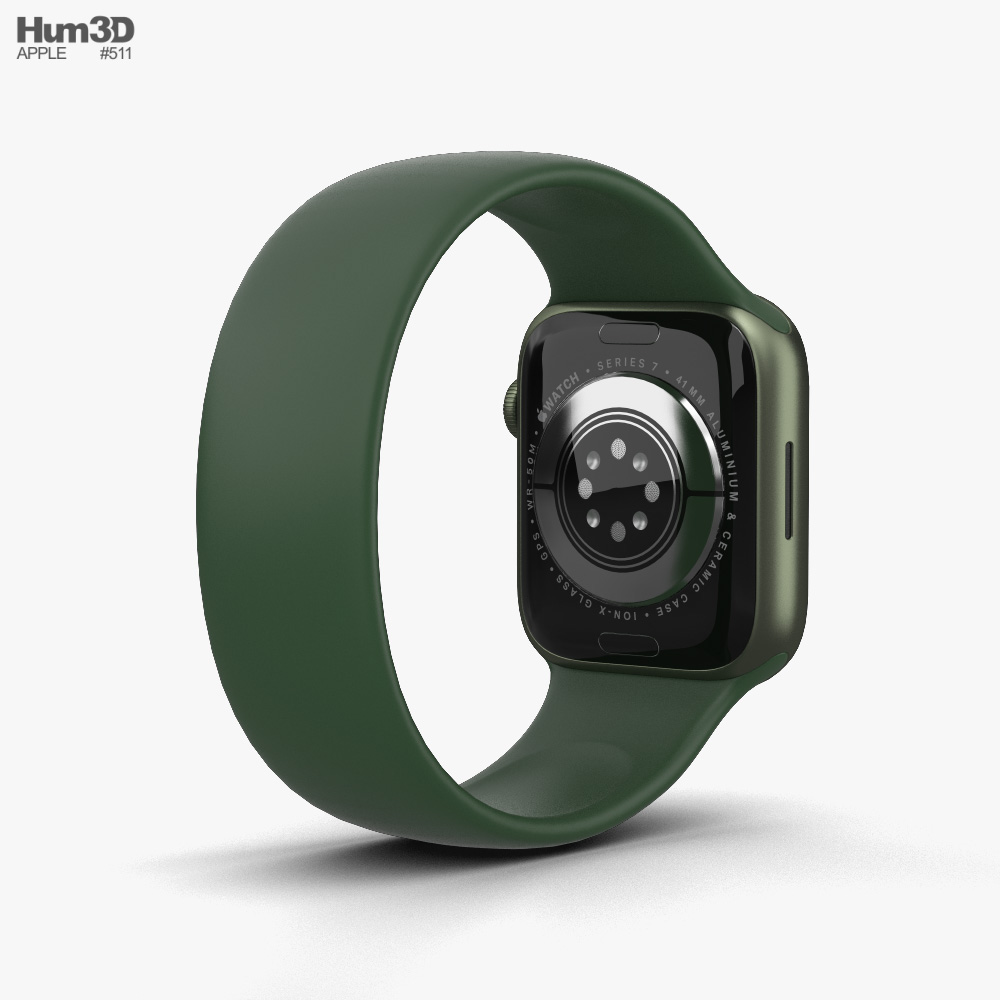 Apple Watch Series 7 41mm Green Aluminum Case with Solo Loop 3Dモデル - 電子