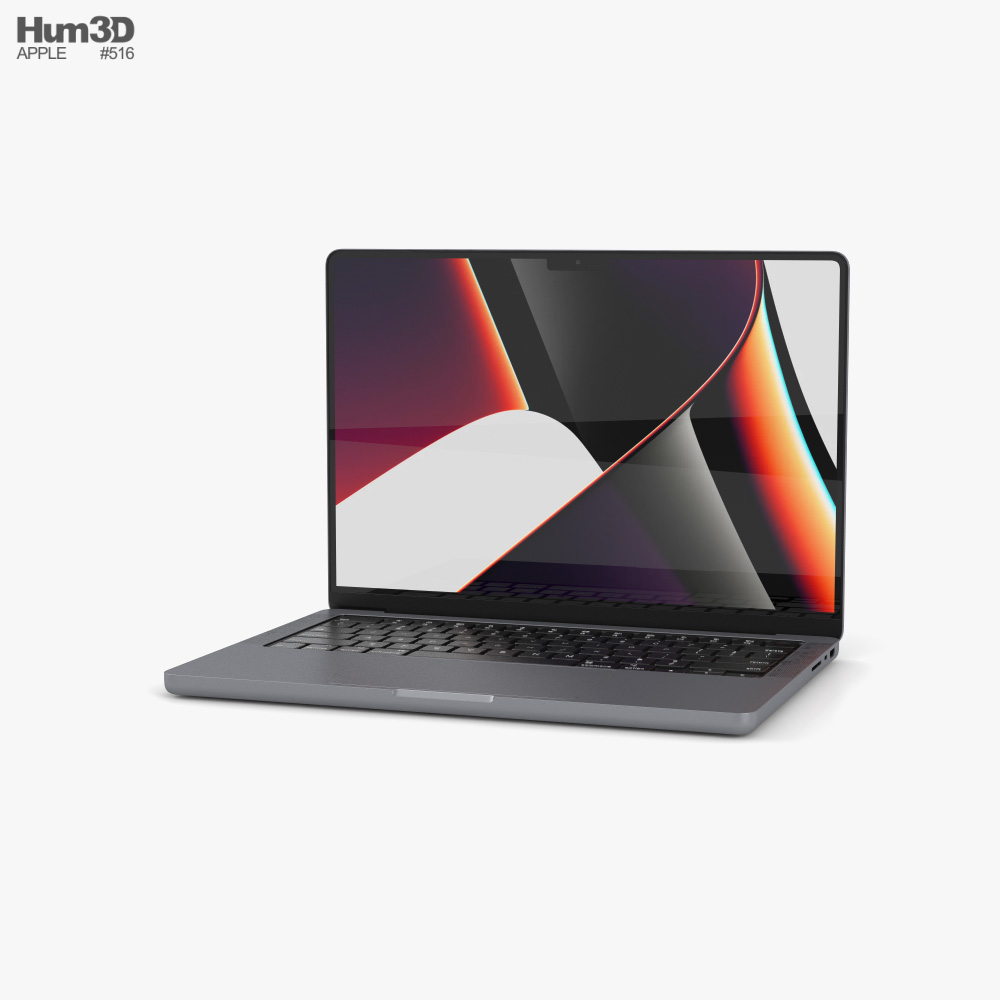 Apple MacBook Pro 2021 14-inch Space Gray Modèle 3D